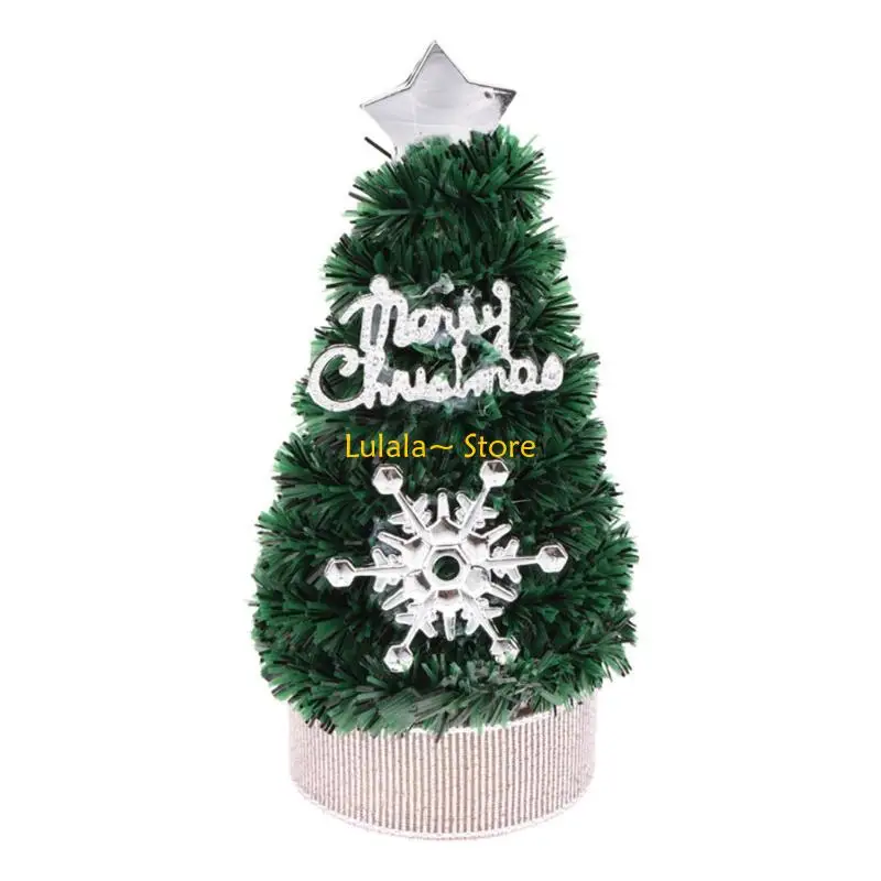 Y4QA إكسسوارات بيت الدمية شجرة عيد الميلاد DIY زينة الحديقة مناظر طبيعية مصغرة #2