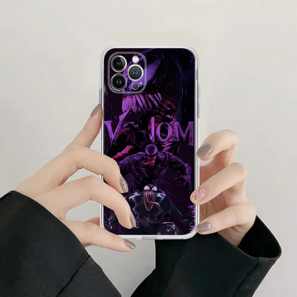 Classic Movie V-Venom Phone Case Silicone Soft For Iphone 16 15 14 13 12 11 Pro Mini XS MAX Plus X Cover