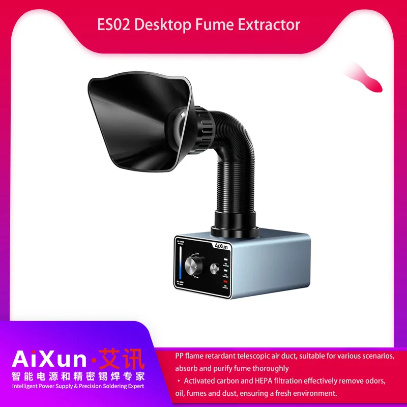 

Aixun ES02 Fume Purifier Welding Station Exhaust Fume Purifier Activated carbon HEPA filter soldering fume purification