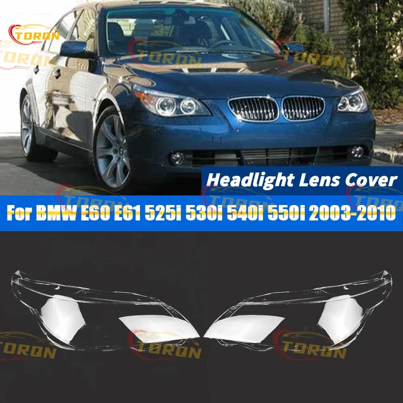 

For BMW E60 E61 525i 530i 540i 550i 2003-2010 Car Headlight Lens Cover dust cover for headlights car accessories automobil parts