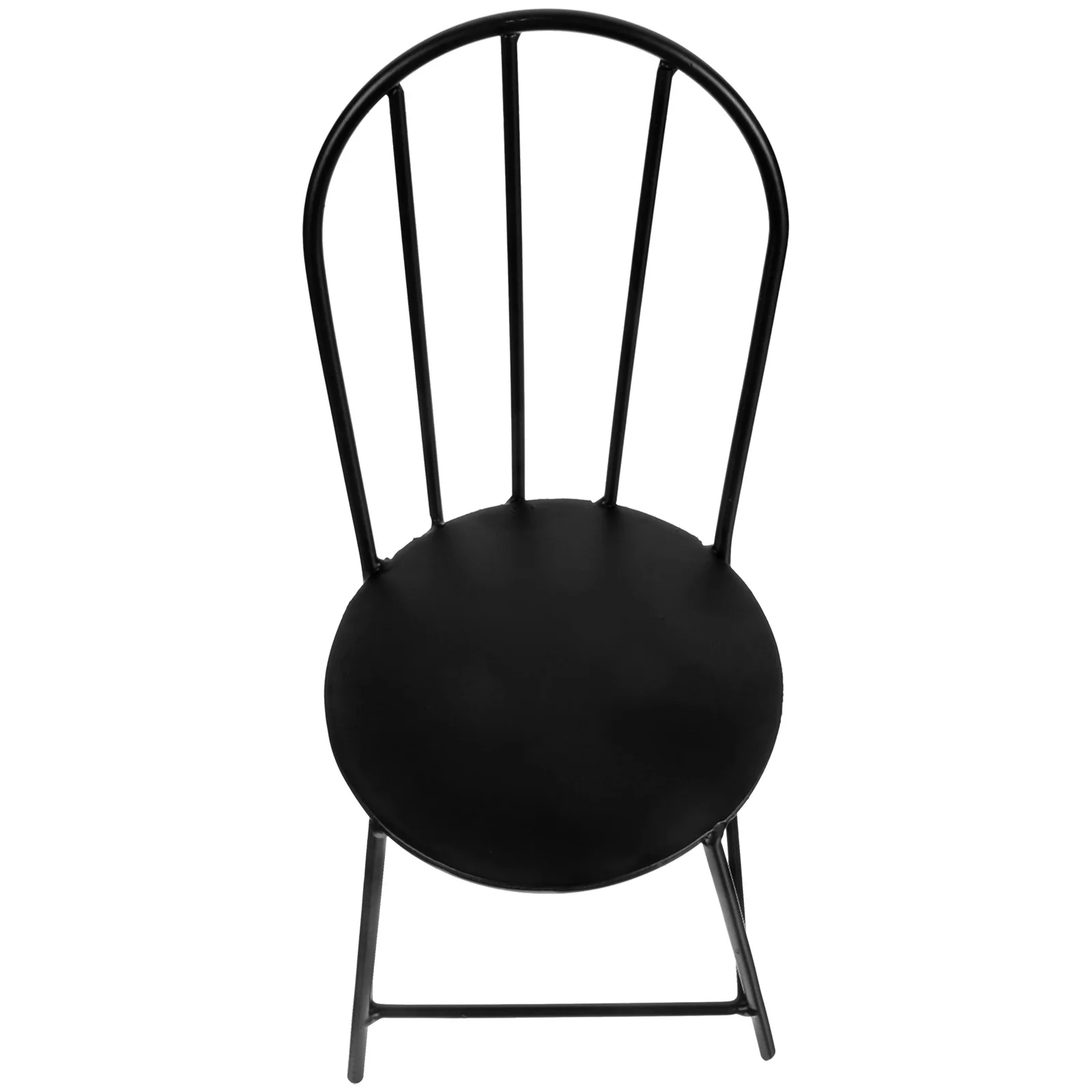 1 قطعة كرسي الحديد لأثاث المنزل المصغر أثاث المنزل الصغير ديكور حرفي صغير ملحقات كرسي الطعام #2