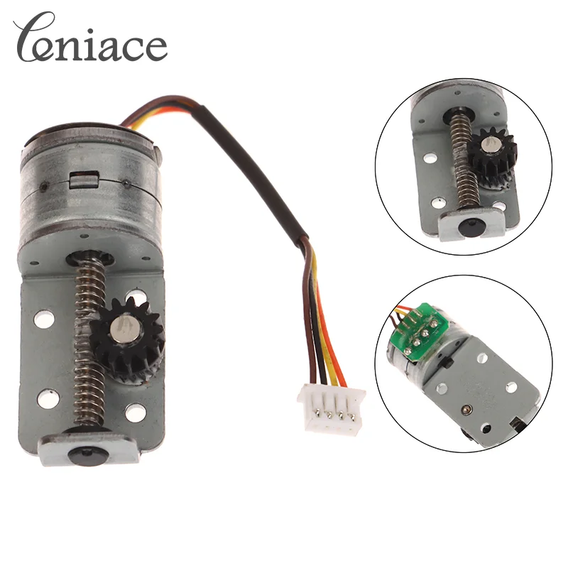 1PC Micro 15mm 2-phase 4-wire Stepper Motor Linear Screw Shaft Rod Gear For Security Camera C6C C6N