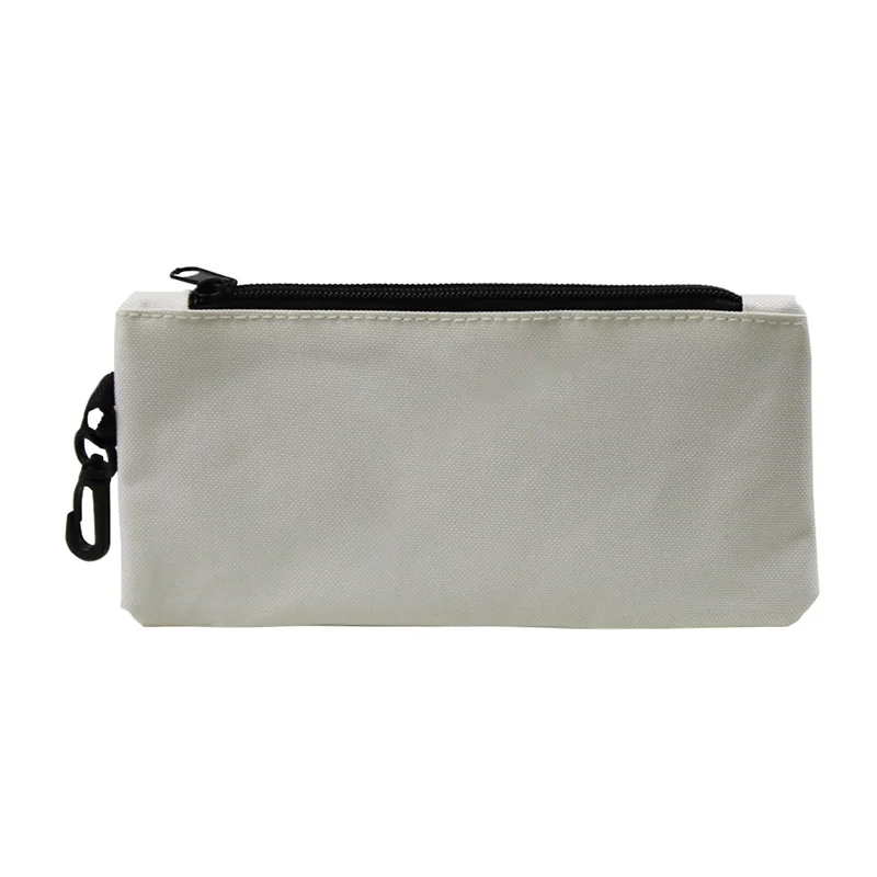 10 個黒 DIY キャンバス鉛筆ケース化粧バッグジッパー鉛筆バッグ 10 個ポーチカスタマイズ学校学生文具用品