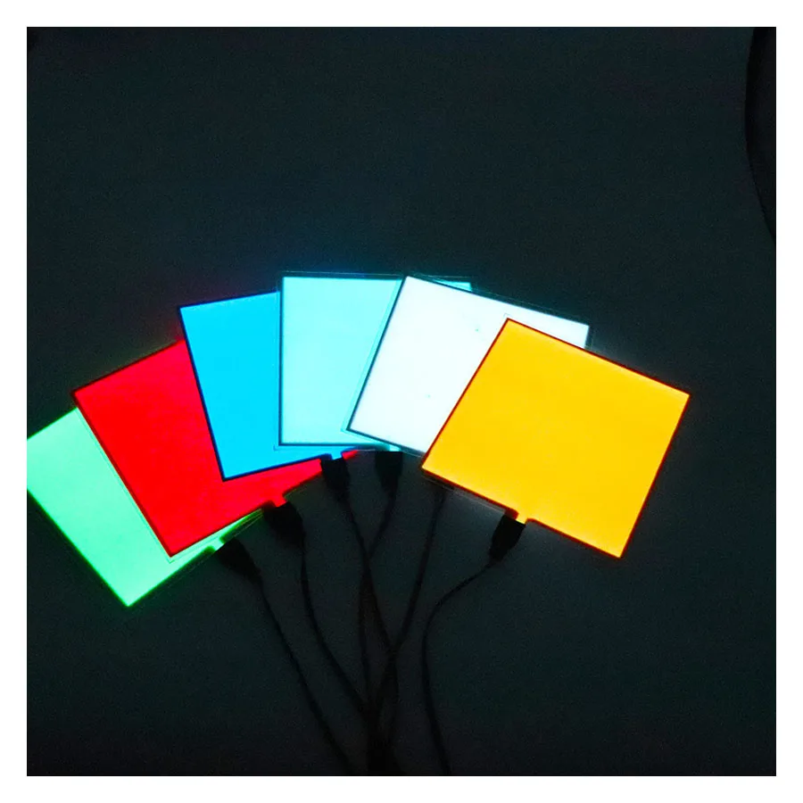 Foglio di luce fredda con piastra a emissione luminosa a LED RGB per tagliare per realizzare icona a emissione luminosa