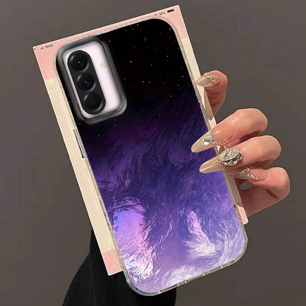 

Starry Sky Aurora Gradient Glacier Texture Phone Case For Samsung Galaxy A57 A17 A37 A56 A55 A54 A36 A35 A34 A16 A26 A25 Cover