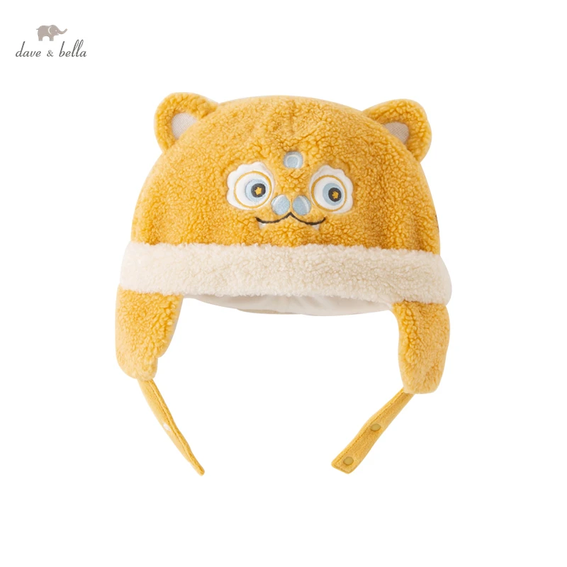 Dave Bella baby knitted hat Infant soft Cap  Winter Warm Hat Kids Girl Soild Bonnet DB4224250 DB4224249