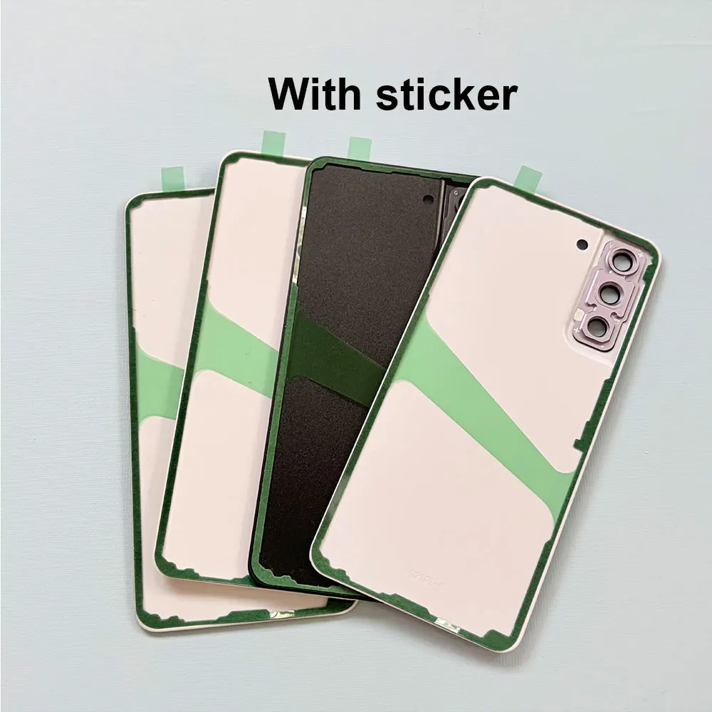 Back Glass For Samsung Galaxy S21 FE Battery Cover Rear Door Replacement Case For Samsung S21FE Rear Housing with Camera Lens