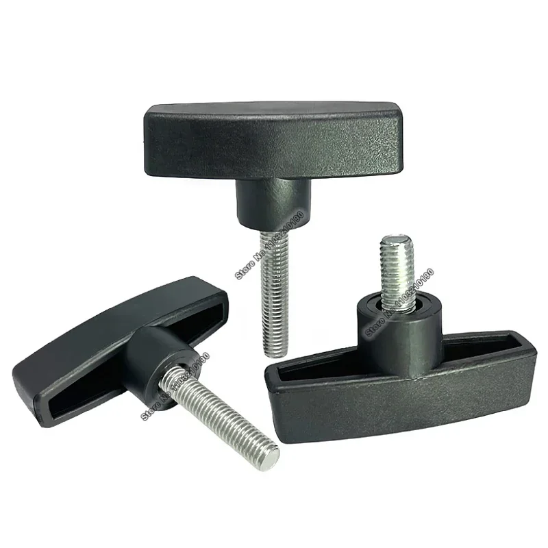 1/5pcs M6 M8 M10 M12 Head Diameter 65# 75# T Type Wing Hand Tighten Screws Plastic Head Hand Knob Thumb Screw Adjusting Bolt view 5