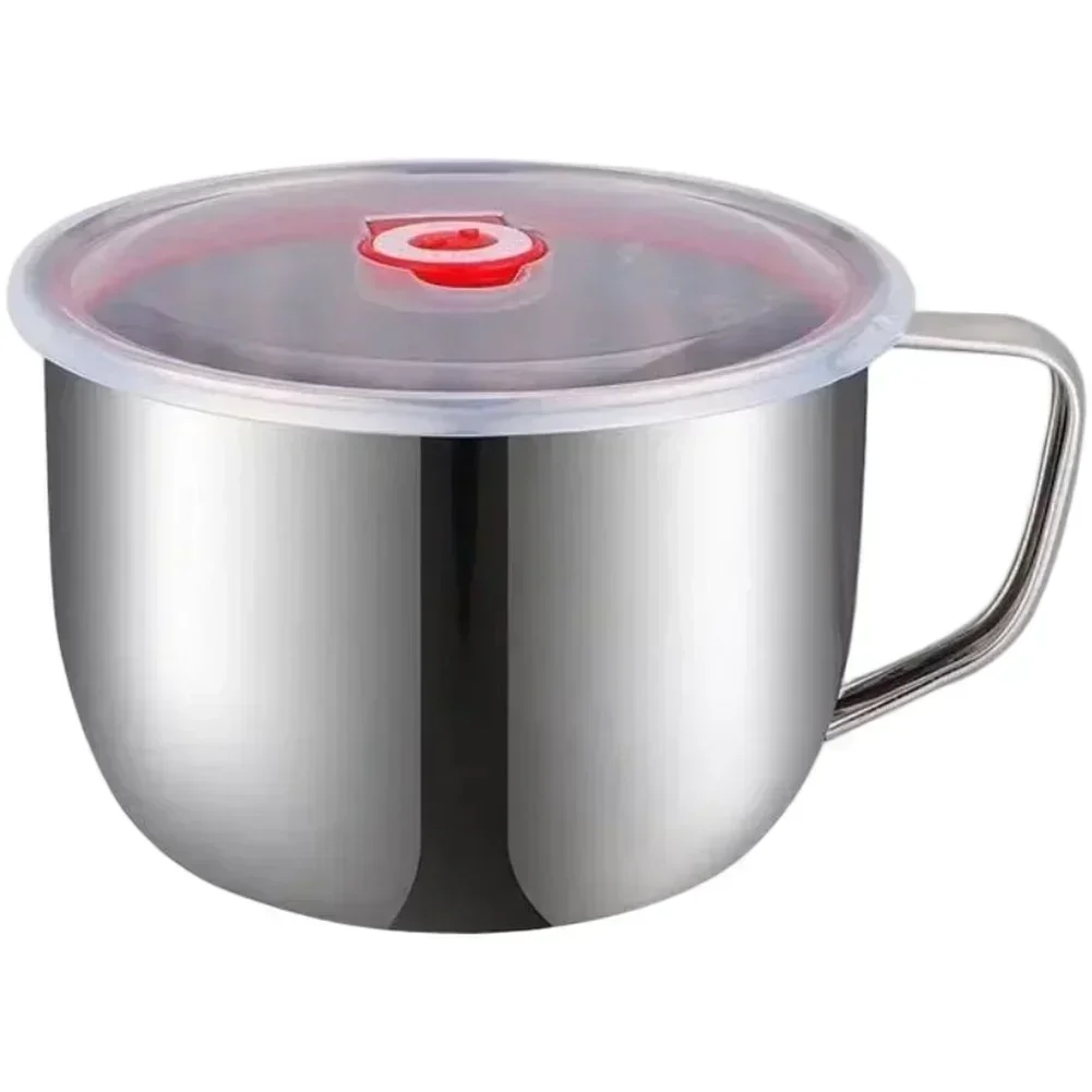 Microwave Safe Stainless Steel Noodle Bowl With Lid Leak Proof Design Large Capacity For For INSTANT Meals And Snacks