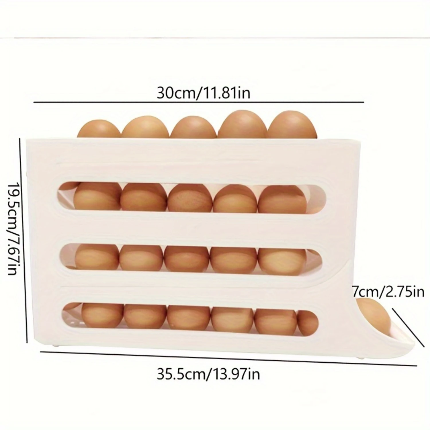 3PCS Anti drop egg  box,  multi-layer slanted automatic egg rolling machine, four layer slide type egg box, refrigerator side do