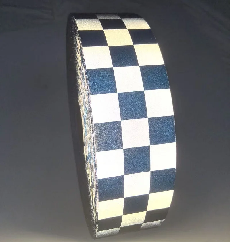 5cm Silver Polyester Reflective Fabric Blue Square Tape for DIY Sewing - Garment Vest Bag Reflection Strap Warning Safety