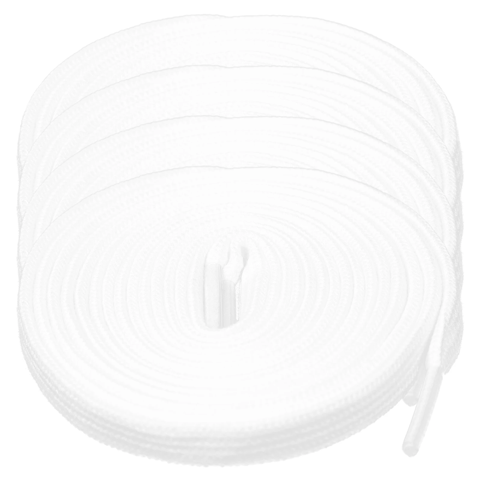 

High Density Flat Shoelaces White Polyester Wide Laces Replacement Sports Strings Durable Tough Outdoor Accessory Sneakers Boots