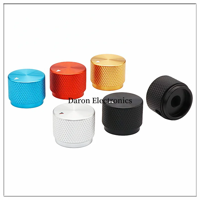 Aluminum alloy knob cap 20*15.5 Potentiometer knob cap Audio equipment instrument rotation adjustment cap round hole 6mm