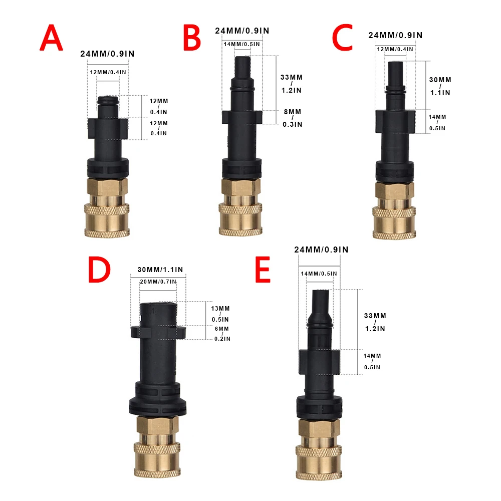 محول غسالة الضغط 1/4 بوصة اتصال سريع بمسدس المياه لغسيل السيارات Karcher LAVOR Bosch Parkside