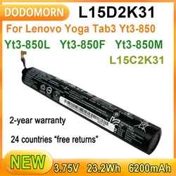 L15D2K31 L15C2K31 Battery For Lenovo Yoga Tab3 Yt3-850 Yt3-850L Yt3-850F Yt3-850M 32.3WH 6200mAh 3.75V High Quality Full Capacit