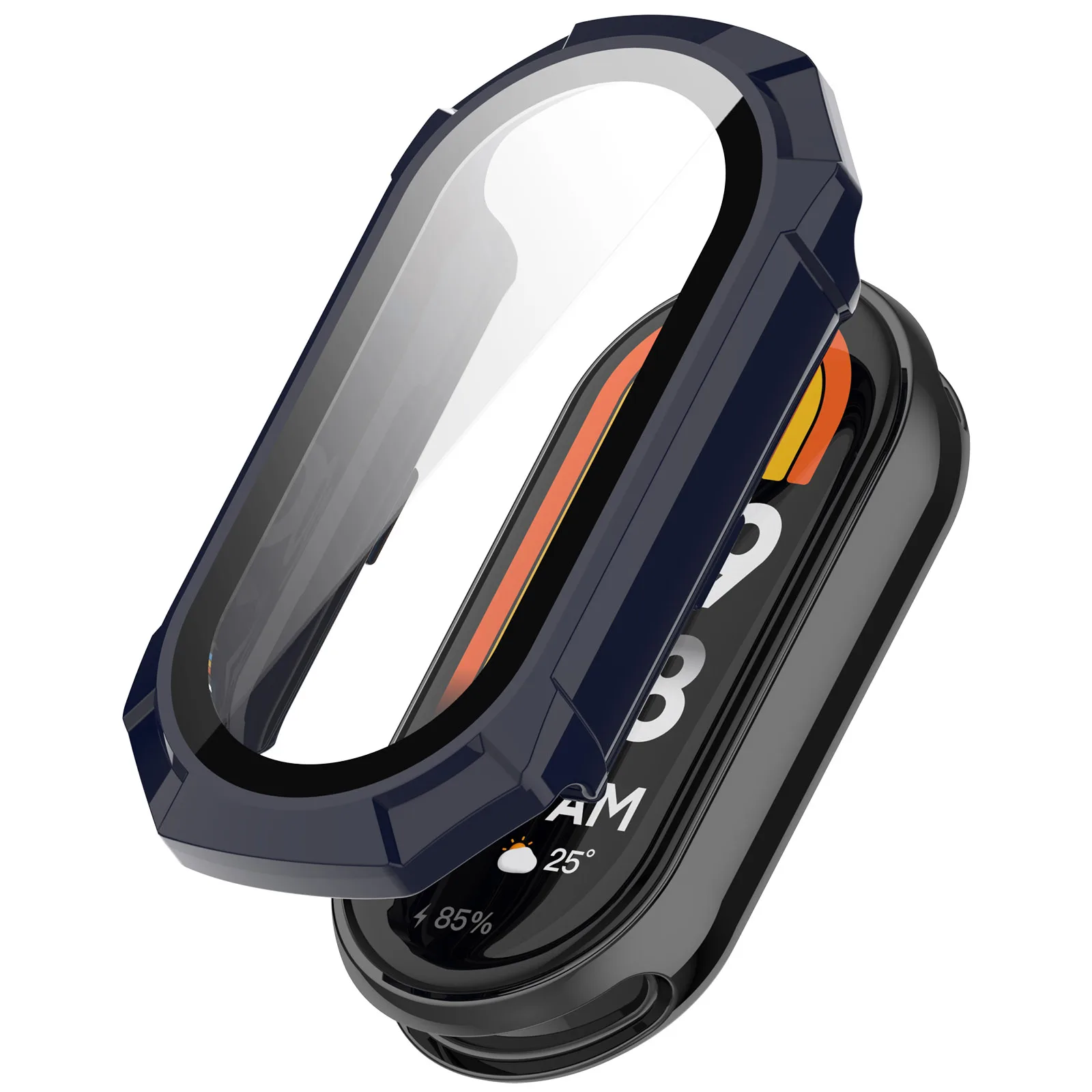 ل Xiaomi Mi Band 9 9NFC غطاء حماية مقاوم للصدمات Mi Smart Band 9/9NFC الصلب PC حامي غلاف شل الإطار درع الحالات