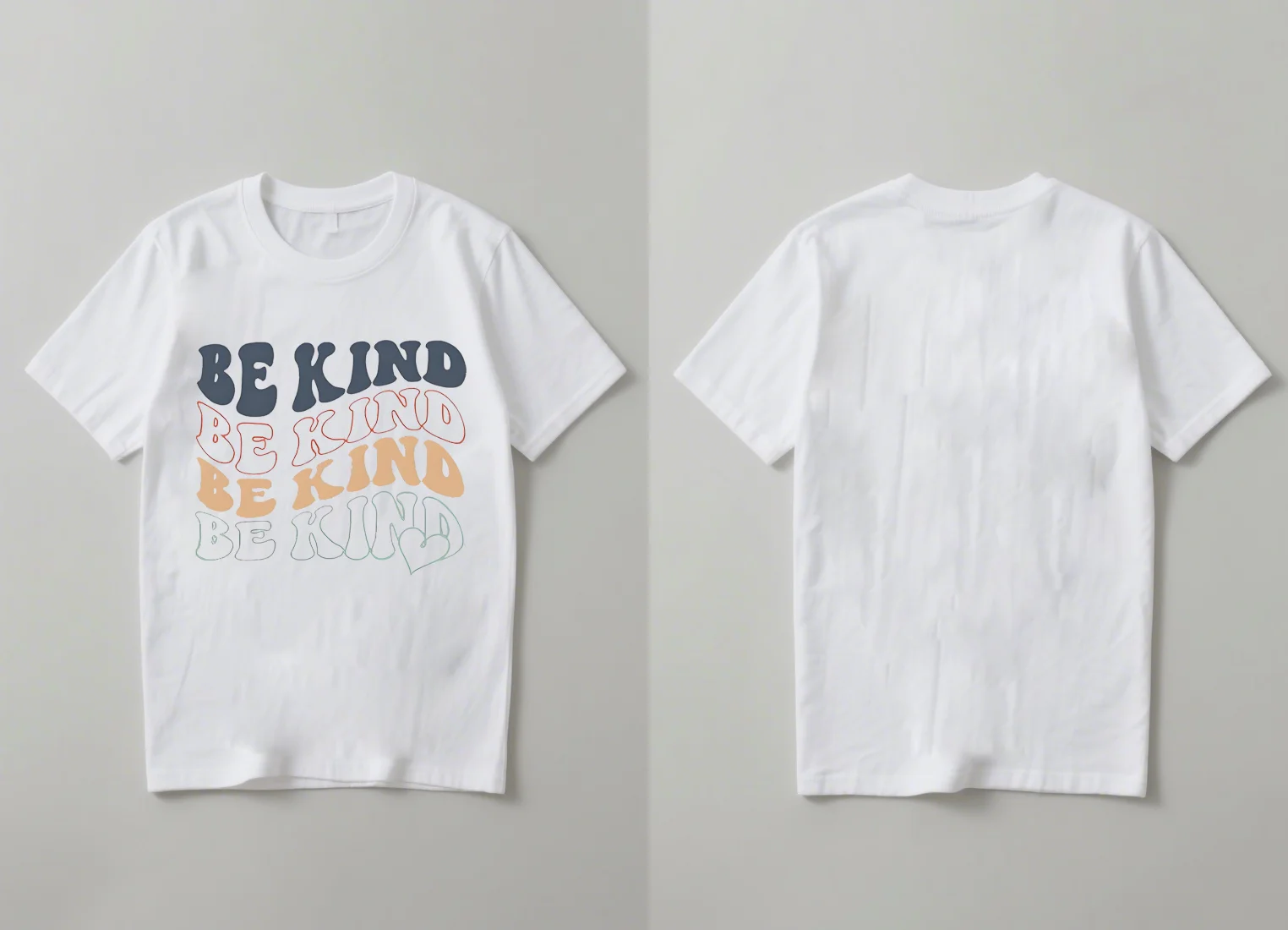 2025 جديد عصري Be Kind طباعة شعار قصير الأكمام عادية للجنسين