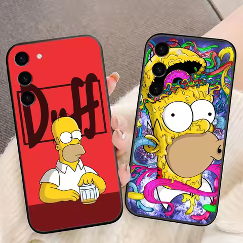 Cute Baby The S-Simpsons Phone Case For Samsung Galaxy S24 S23 S22 S21 S20 FE S25 LITE PLUS ULTRA Silicone Case Funda Shell