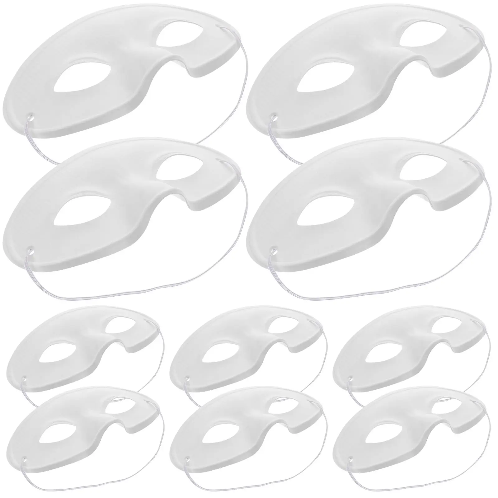 10 Pcs Blank Masks DIY Paper Masquerade Mask Pack White Fox Costume Halloween Bulk Unfinished Eco Friendly Kids