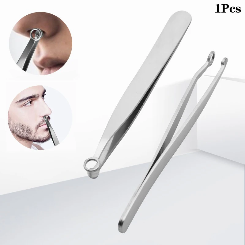 Universal Nose Hair Trimming Tweezers Stainless Steel Eyebrow Nose Hair Scissors Manicure Facial Trimming Makeup Tools