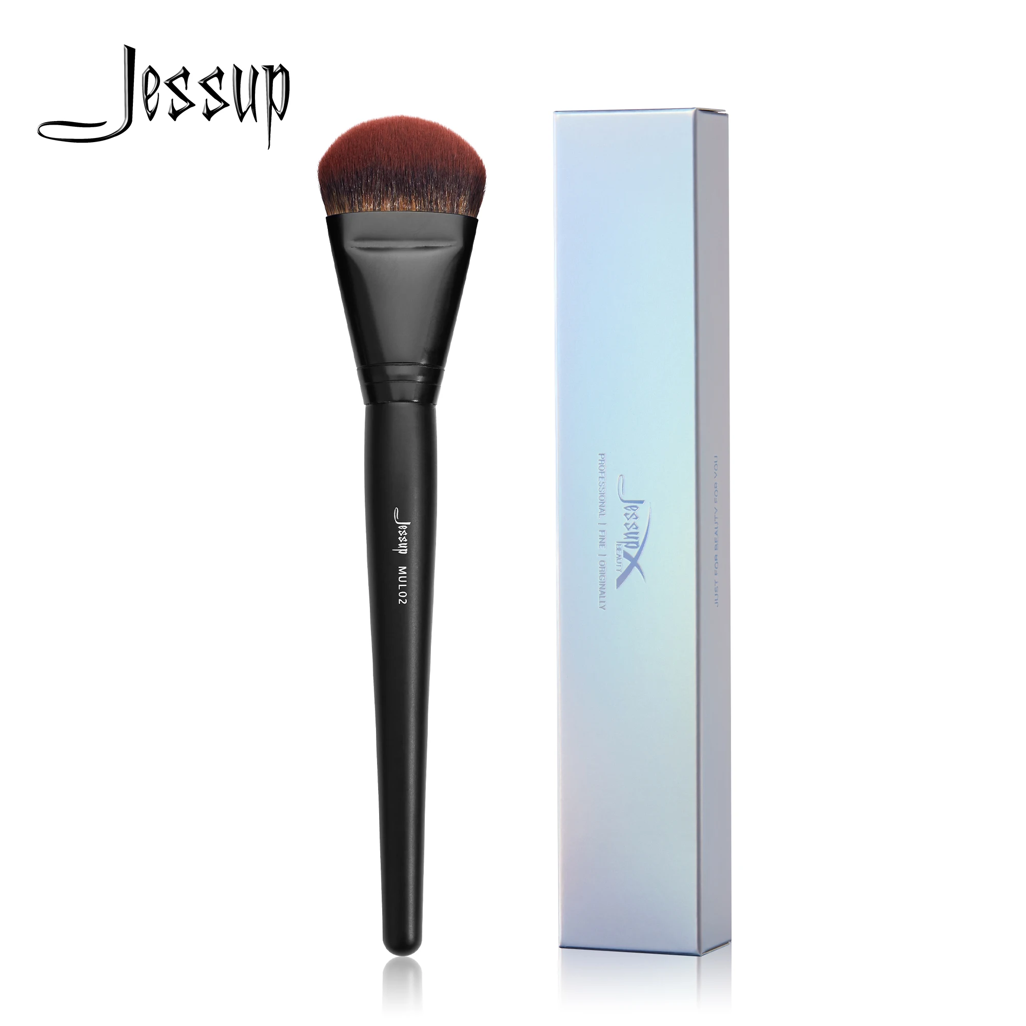 Jessup Foundation Brush,Smooth Angled, Vegan Large Face Brush Makeup for Blending Liquid, Cream MUL02