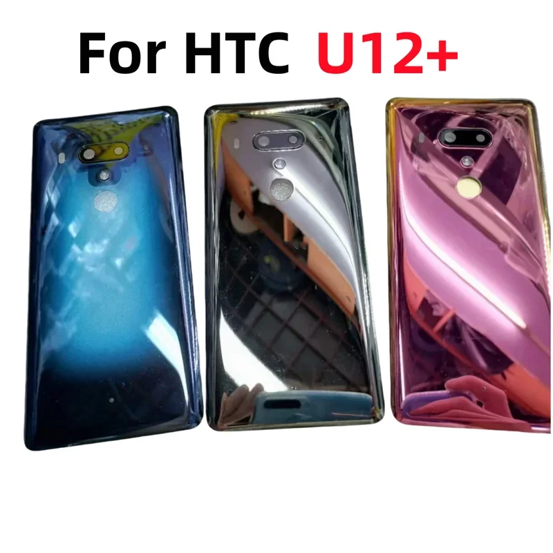 

U12 back glass cover battery Black Cover Case for HTC u12plus U12 phone rear housing backshell