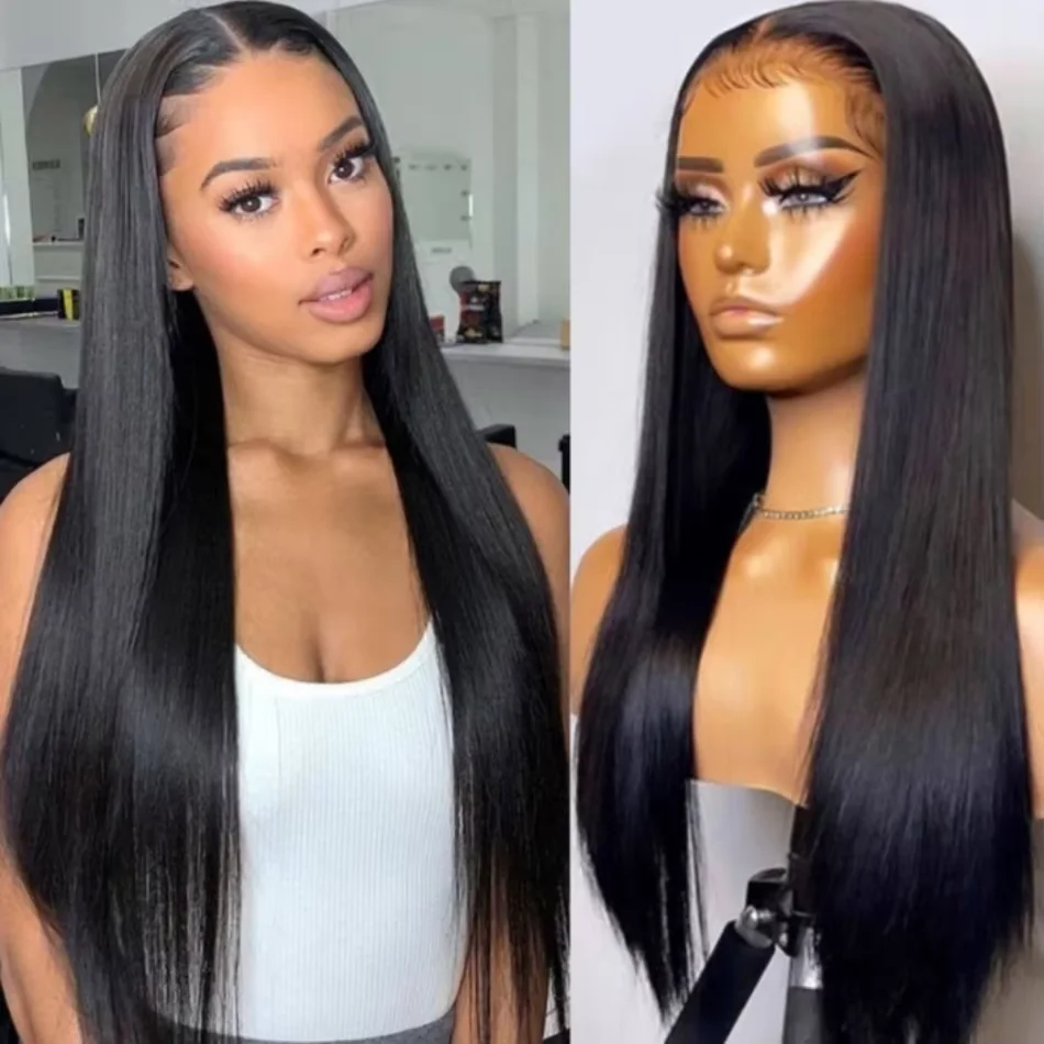 

Nature Straight 200 Density Glueless Wigs Human Hair 5x5 HD Transparent Lace Wig Pre Plucked Human Hair Wig For Women