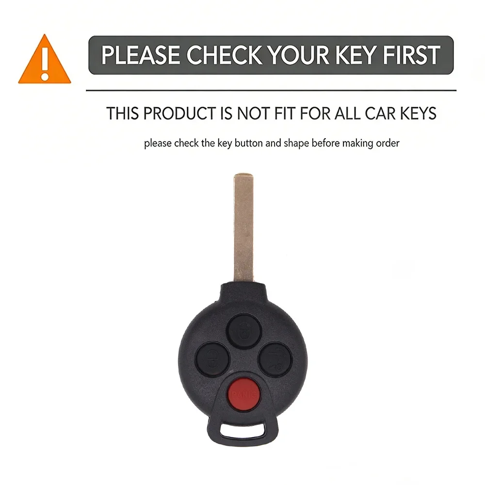 Silicone Car Key Case Remote Cover For Mercedes Benz Smart Smart Fortwo 451 2007 2008 2009 2010 2011 2012 2013 4 Buttons