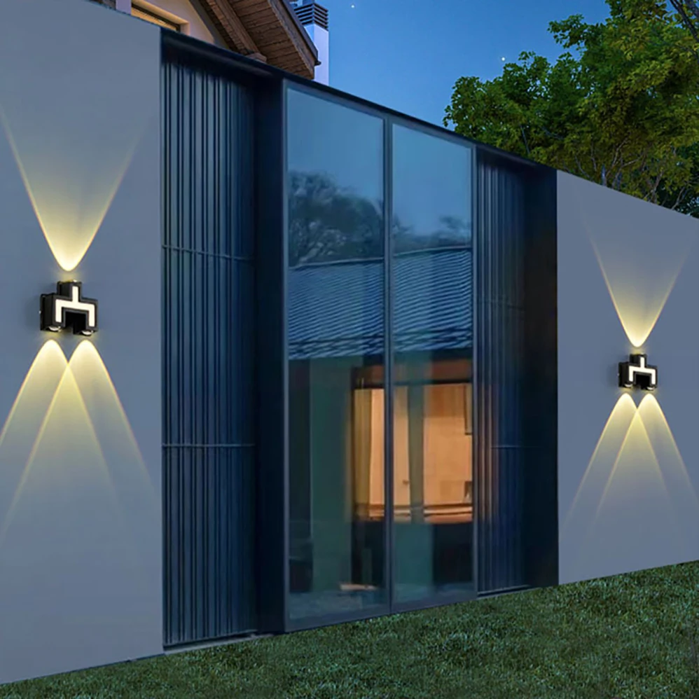 Applique murale LED IP65 étanche intérieur/extérieur moderne minimalisme Style lampe AC85-265V 6W 7W 12W pour jardin/clôture/porte éclairage