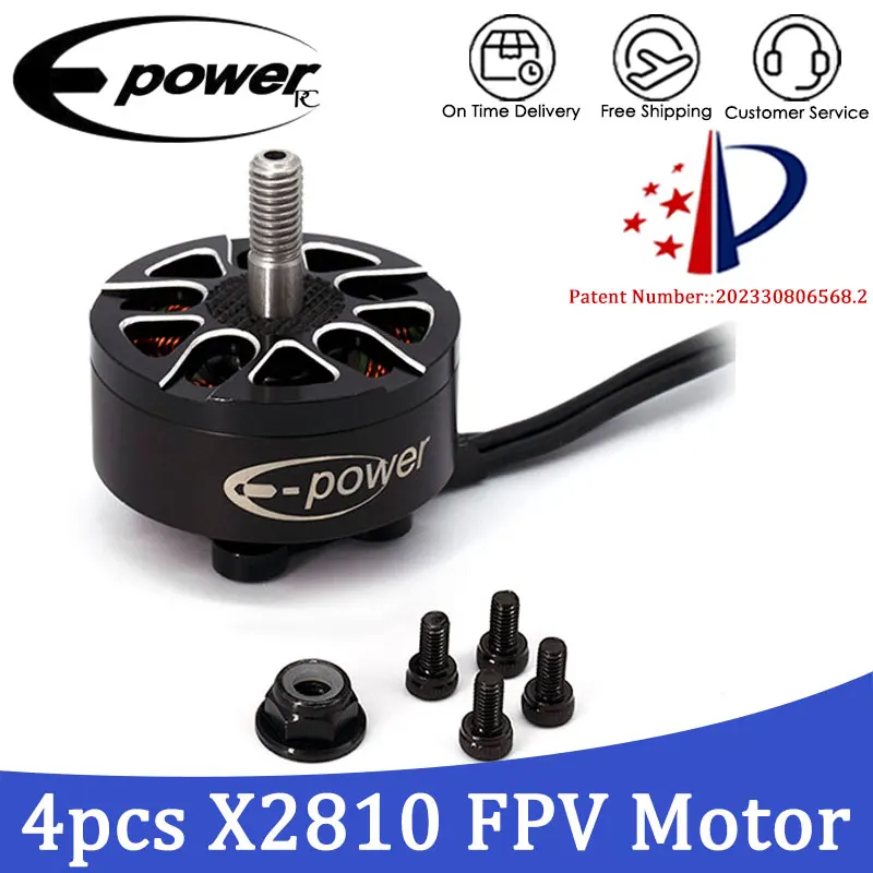 

E-POWERRC 4pcs X2810 2810 900kv 1100kv 1500kv 6S Brushless Motor For Long Range FPV Multirotor Motores RC Helicopters Parts