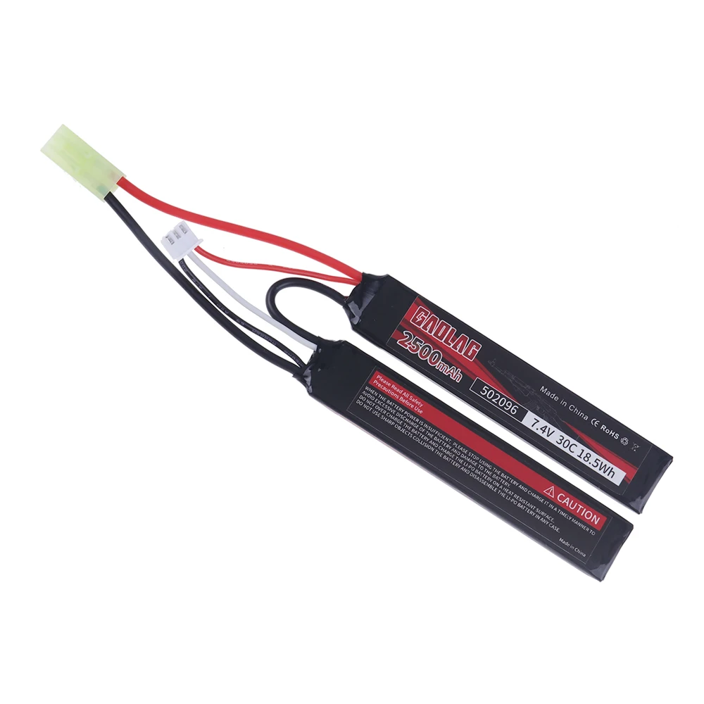 1/2/3/4/5pcs 7.4v 2500mAh Lipo Battery for Water Gun 2S 7.4V Battery for Mini Airsoft BB Air Pistol Electric Toys Guns Parts