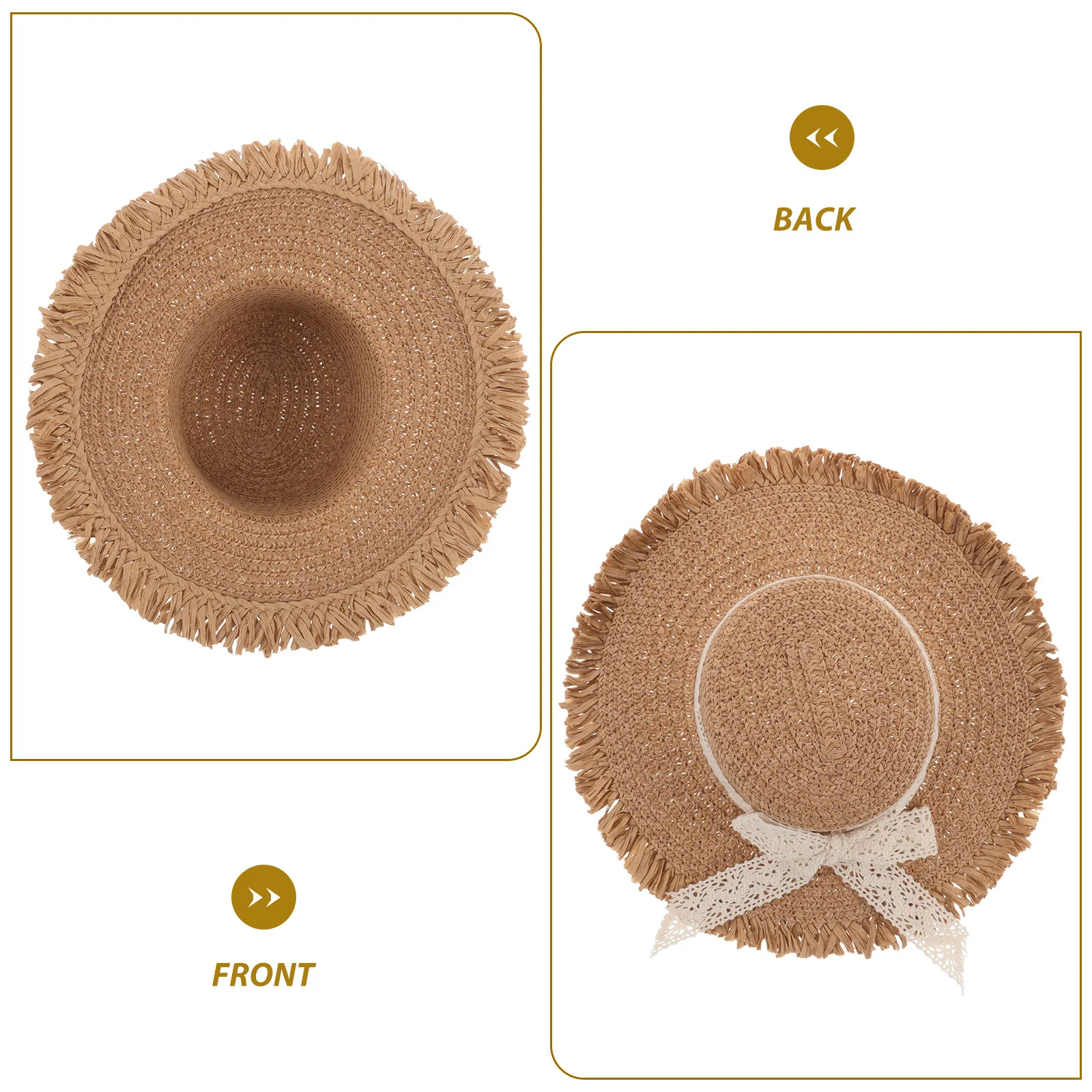 قبعة صغيرة قابلة للطي من القماش المنسوج، حواف دانتيل ساحرة لإكسسوارات الديكور الصغيرة، قبعة يدوية للاستخدام في دعامة الصور