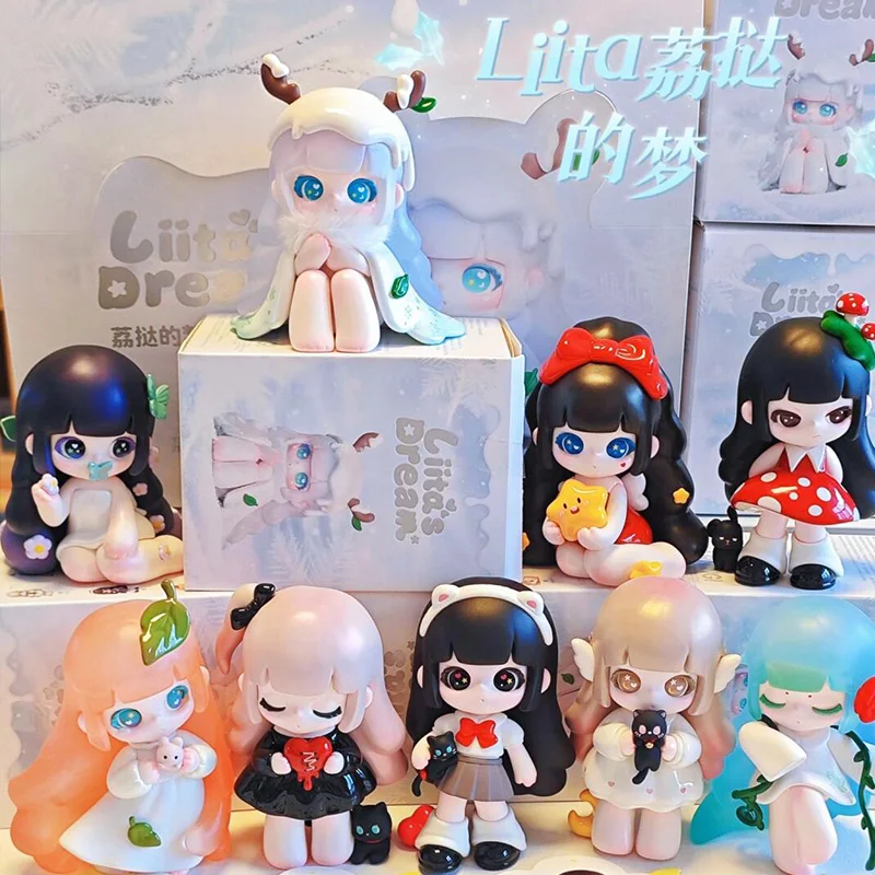 Liita dreamシリーズブラインドボックス人形、当て袋、かわいいアニメのフィギュア、ミステリーボックス、ホームデスクトップオーナメント、コレクションモデルおもちゃ、ギフト