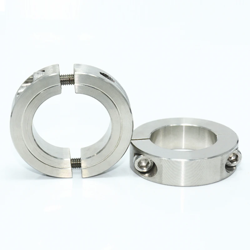 Stainless Steel Split Type Shaft Collar Fixed Sleeve Bearing Clamping Setscrew Shaft Collar Inner Diameter 3-100mm In Stock