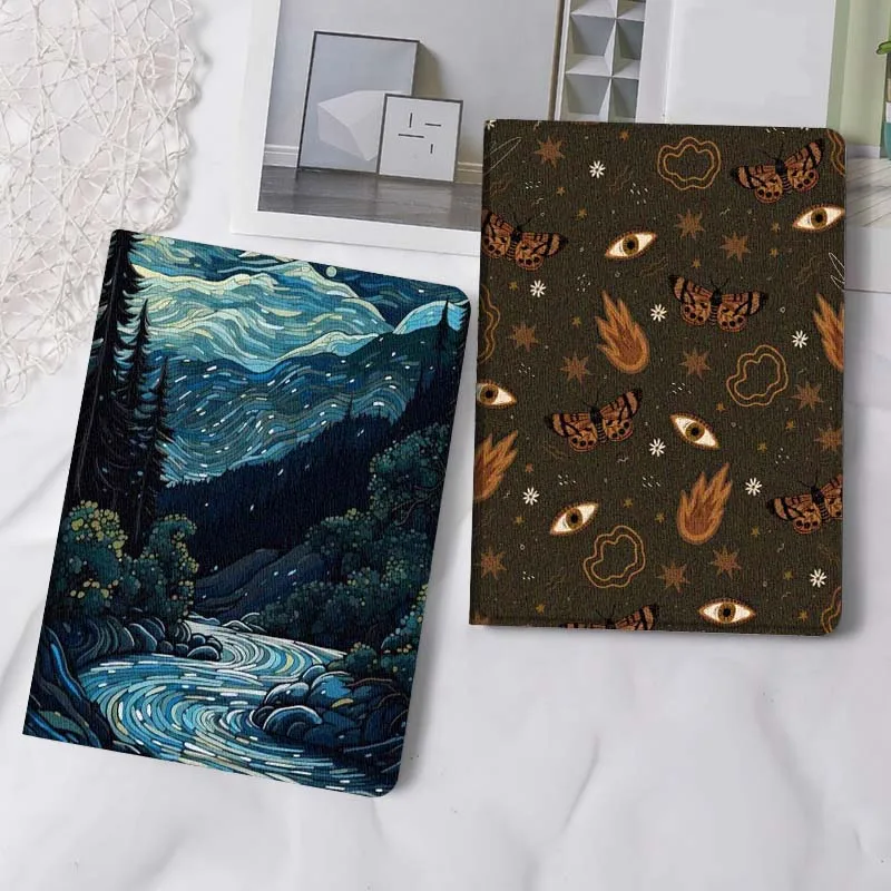 

Starry Night River Forest Tablet Case For Samsung Tab Galaxy S6 S11 A A7 A8 A9 A11 10.1 10.4 10.5 Plus Lite Gift