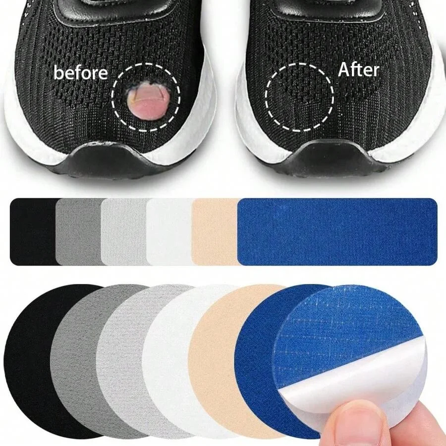 6Pcs Heel Repair Insoles Subsidy Sticky Shoes Hole in Cobbler Sticker Back Sneaker Lined Anti-Wear After Heels Stick Foot Care