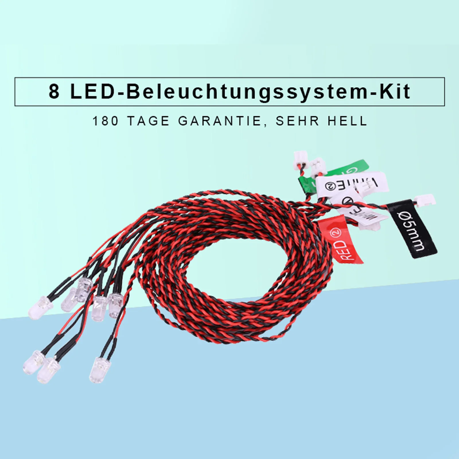 Luci RC 8 Kit sistema di illuminazione a LED simulazione luci lampeggianti con scatola di controllo accessori RC elicottero aereo RC