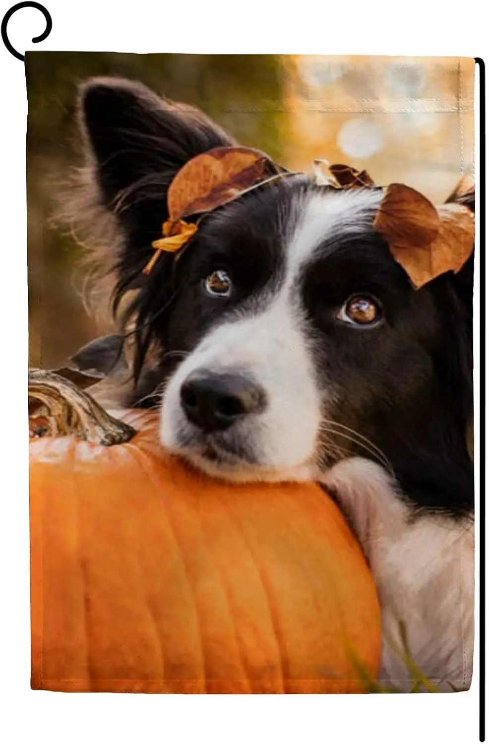 Vantaso Welcome Seasonal Garden Flags Border Collie Dog Pumpkin Double Sided Holiday Outdoor Yard Flag Home Decor Outdoor Flags