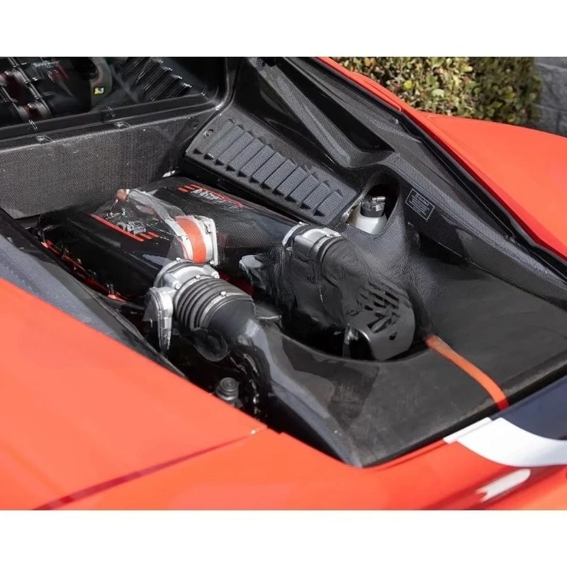 458 in Stock Kits Dry Carbon Fiber Engine Bay Side Plate Cover for 458 Italy Speciale