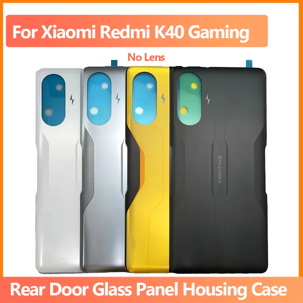 

New For Xiaomi Redmi K40 Gaming Back Cover Glass Rear Housing Door Case Replacement For M2012K10C M2104K10AC Battery Cover