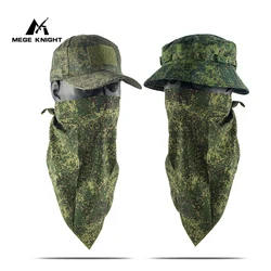 MEGE-pasamontañas de camuflaje táctico, sombrero Boonie, gorros de béisbol, sombrero de pesca, sombrero de cubo, gorra Ghillie