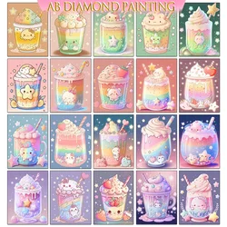 Cartoon Ice Cream Diamond Painting Stars Cup Picture Full Diamond Mosaic Cross Stitch Nadaje się do dekoracji pokoju dziecięcego Prezent