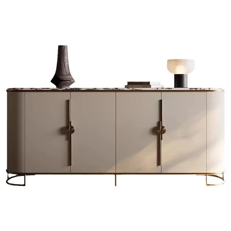 

Premium entrance cabinet light luxury solid wood dining side cabinet model room design home front door living room luxury