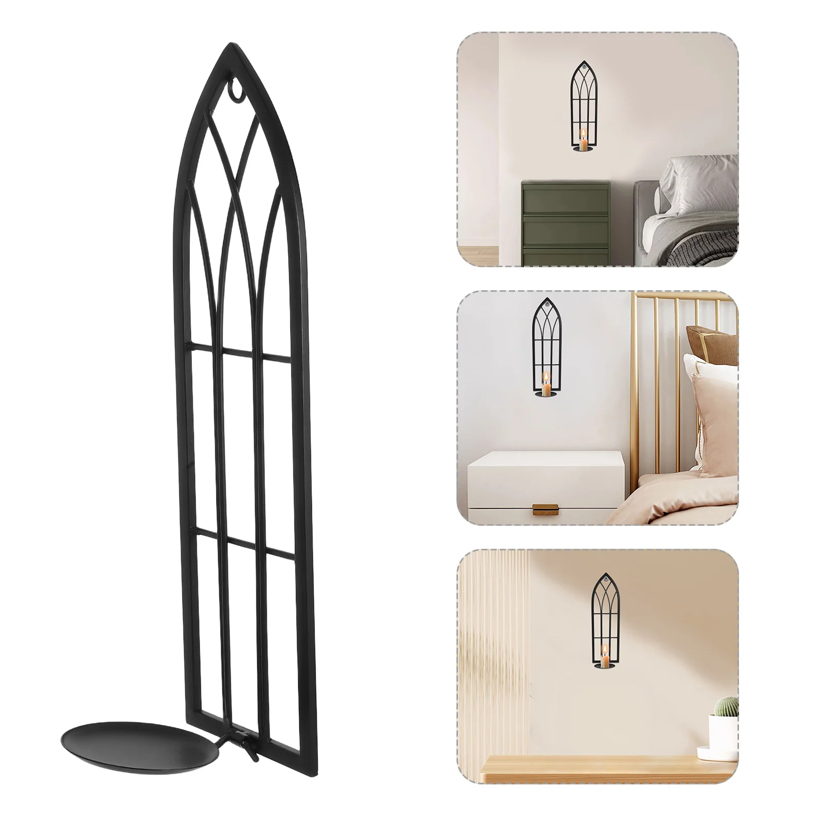 

Wall Hanging Holder Candlestick Candlesticks Holders Home Decor for Decorate Wall-mounted Candleholder