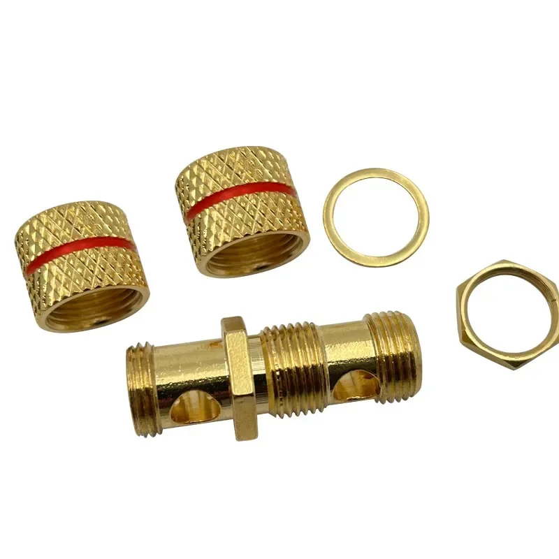 4Pcs 4mm Banana Plug Female To Female Extension Socket P790 Speaker Audio Cable Docking Plug