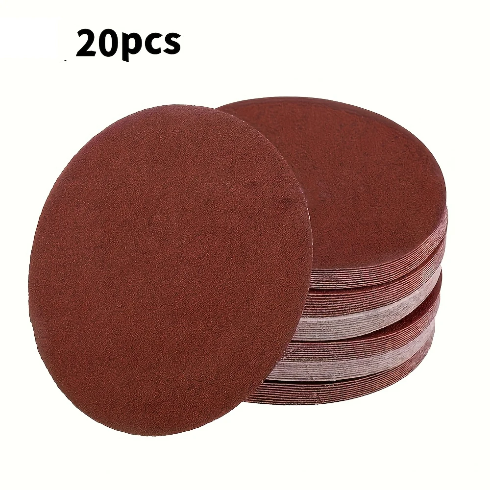 20Pcs Sheet 5 Inch Premium Sandpaper Set - 60 to 1000 Grain Size for High Efficiency Polishing of Metals, Wood and Non-Metals