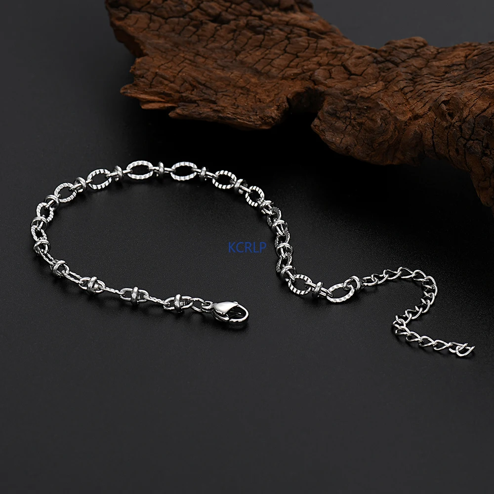 

cute 925 sterling Silver charms Chain Bracelets for Men Charm Women hot Wedding Party Gifts 18+5cm Original