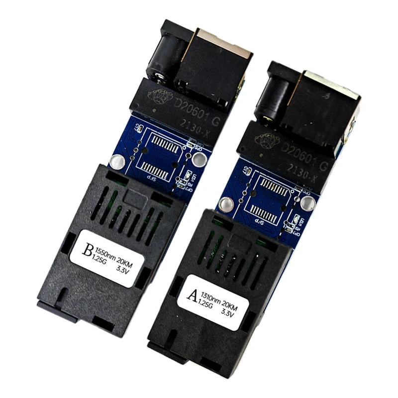 5/10 pair SC Gigabit Mini media converter 1port fiber 1 RJ45 media converter PCBA Board Single mode Simplex 100/1000M