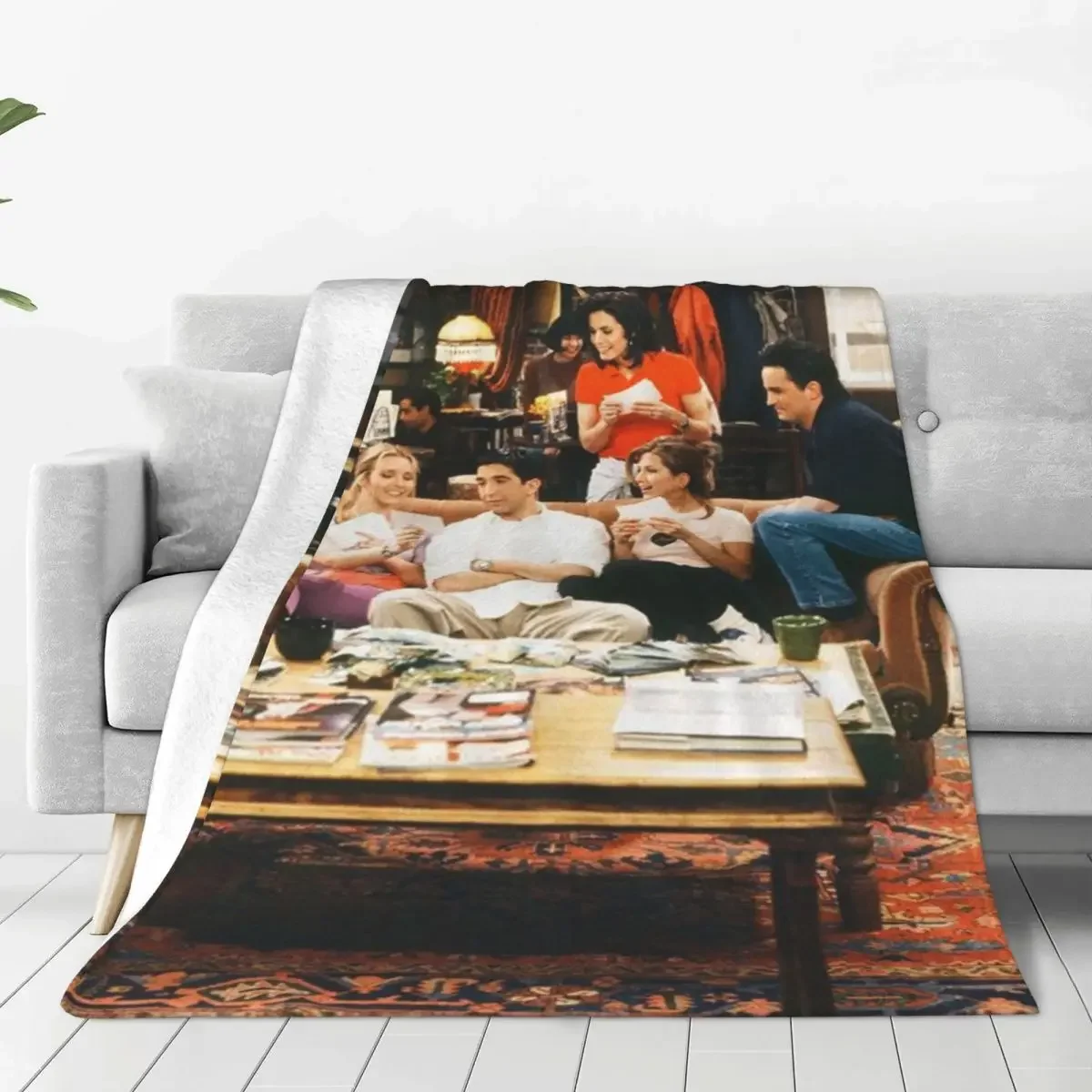 

Friends Blanket Blanket Fleece Plush Winter Multifunction Lightweight Thin Throw Blankets for Home Car Bedspreads
