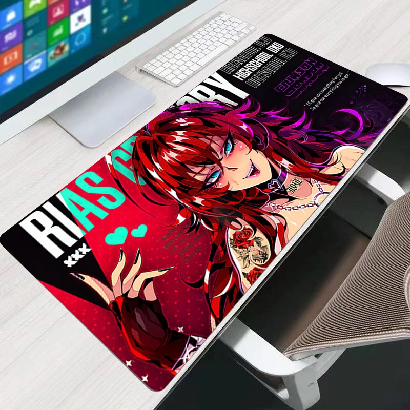 Cute Anime Woman Mouse Pad Professional Gaming Accessories Rubber Computer Desk Mat Large Keyboard Pad Lock Edge Gamer mousepads